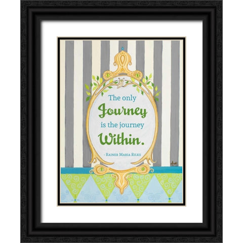 Journey Within Black Ornate Wood Framed Art Print with Double Matting by Metz, Andi