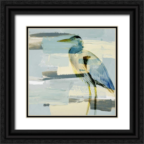 Great Blue Heron Black Ornate Wood Framed Art Print with Double Matting by Loreth, Lanie