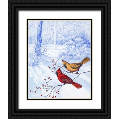Nature in Winter II Black Ornate Wood Framed Art Print with Double Matting by Rhyan, Vivien