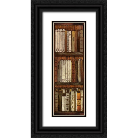 Library I Black Ornate Wood Framed Art Print with Double Matting by Medley, Elizabeth