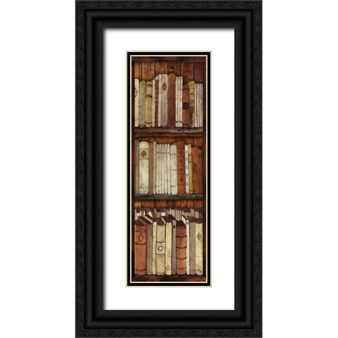 Library II Black Ornate Wood Framed Art Print with Double Matting by Medley, Elizabeth