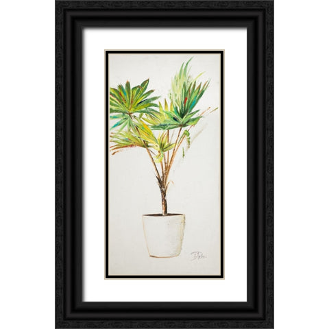 Essential Compliment on White VI Black Ornate Wood Framed Art Print with Double Matting by Pinto, Patricia