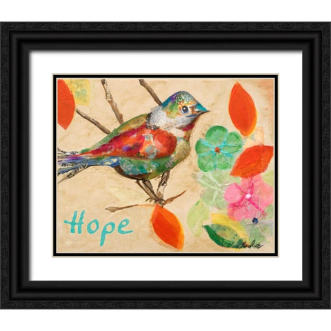 Band of Inspired Birds III Black Ornate Wood Framed Art Print with Double Matting by Ritter, Gina