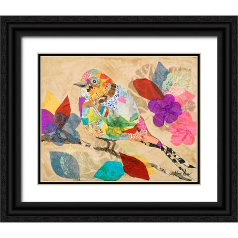 Band of Birds II Black Ornate Wood Framed Art Print with Double Matting by Ritter, Gina