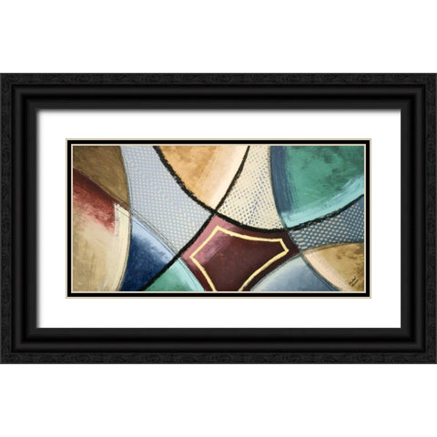 Synergy III Black Ornate Wood Framed Art Print with Double Matting by Marcon, Michael