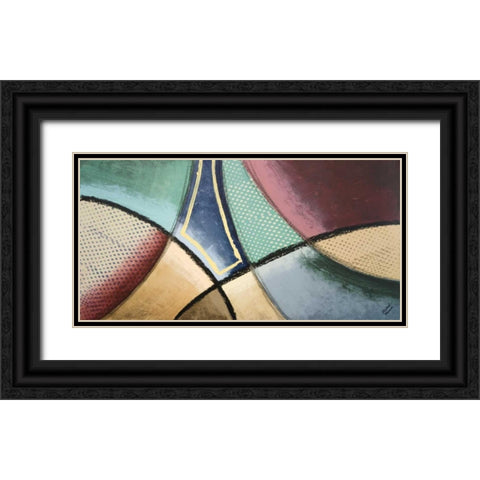 Synergy IV Black Ornate Wood Framed Art Print with Double Matting by Marcon, Michael