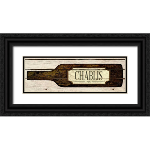 Chablis Black Ornate Wood Framed Art Print with Double Matting by SD Graphics Studio