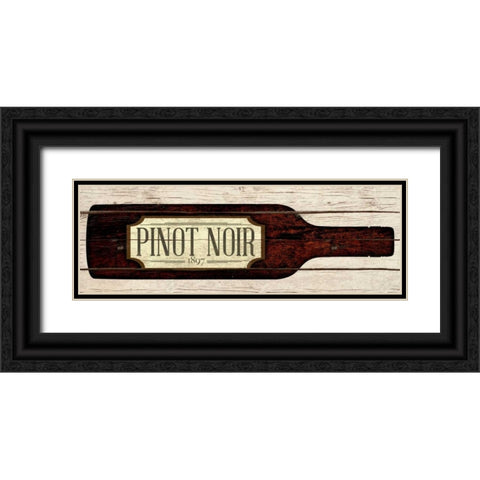 Pinot Noir Black Ornate Wood Framed Art Print with Double Matting by SD Graphics Studio