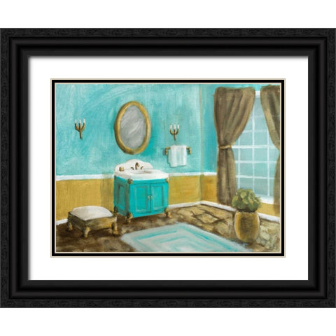 Golden Throne Room I Black Ornate Wood Framed Art Print with Double Matting by Johnson, Walt