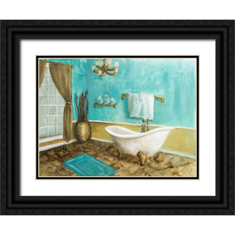 Golden Throne Room II Black Ornate Wood Framed Art Print with Double Matting by Johnson, Walt