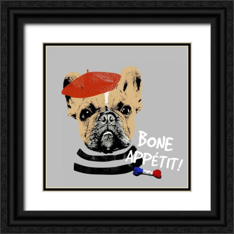 Bone Appetit Black Ornate Wood Framed Art Print with Double Matting by Studio, Sd Graphics