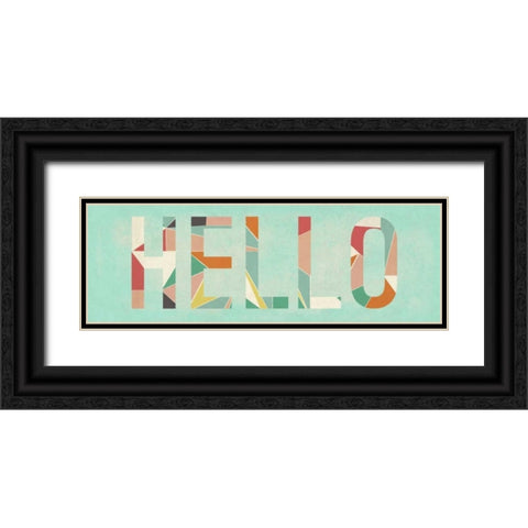 Hello Black Ornate Wood Framed Art Print with Double Matting by Studio, Sd Graphics