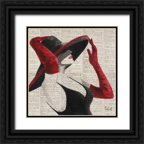 Women of Style Square I Black Ornate Wood Framed Art Print with Double Matting by Urban Pearl Collection, Llc