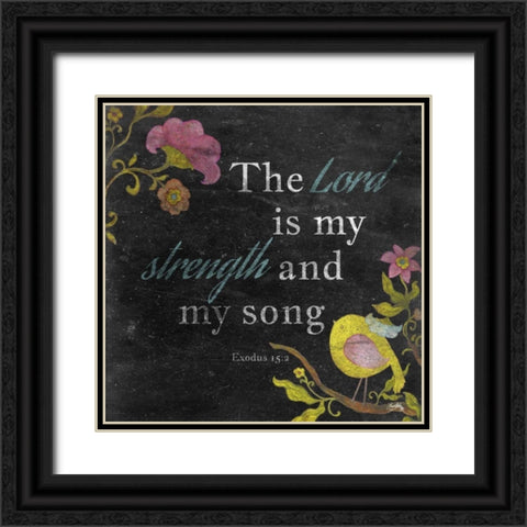 Strength and Love I Black Ornate Wood Framed Art Print with Double Matting by Medley, Elizabeth