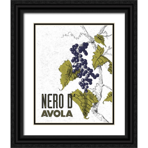 Nere d Avola Black Ornate Wood Framed Art Print with Double Matting by Baliko, Linda
