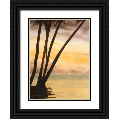 Approaching Horizon II Black Ornate Wood Framed Art Print with Double Matting by Baliko, Linda