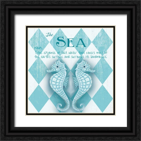 The Sea Black Ornate Wood Framed Art Print with Double Matting by Metz, Andi