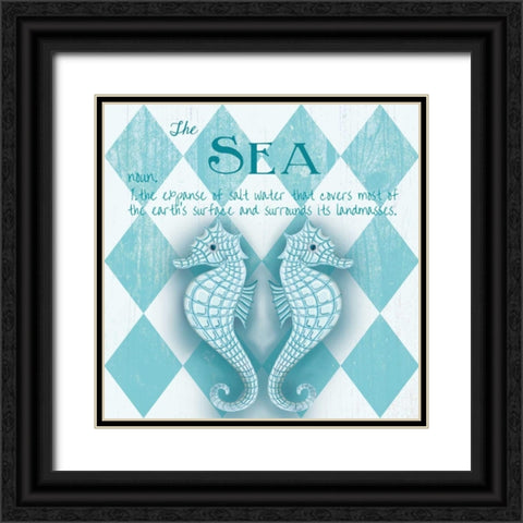 The Sea Border Black Ornate Wood Framed Art Print with Double Matting by Metz, Andi