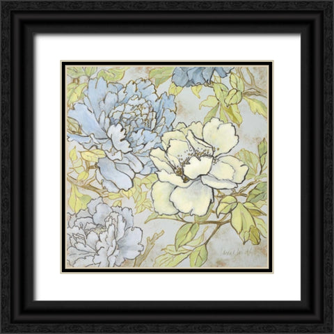 Peony Fascination II Black Ornate Wood Framed Art Print with Double Matting by Loreth, Lanie