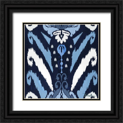 Flourish Square II Black Ornate Wood Framed Art Print with Double Matting by Pinto, Patricia