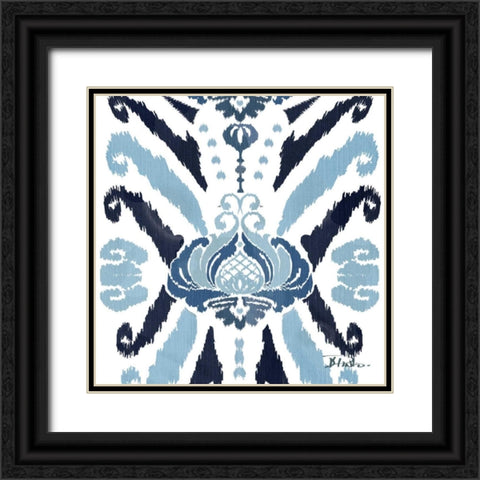 Flourish Square with Border II Black Ornate Wood Framed Art Print with Double Matting by Pinto, Patricia