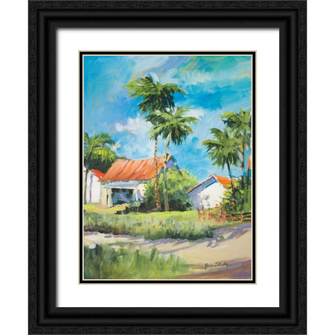 House on the Beach Black Ornate Wood Framed Art Print with Double Matting by Slivka, Jane