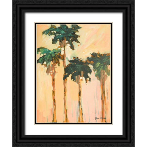 Shady Palms Black Ornate Wood Framed Art Print with Double Matting by Slivka, Jane