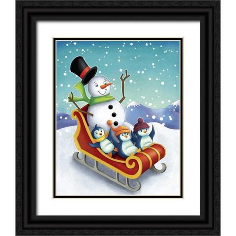 Oh the Joy III Black Ornate Wood Framed Art Print with Double Matting by Josefina