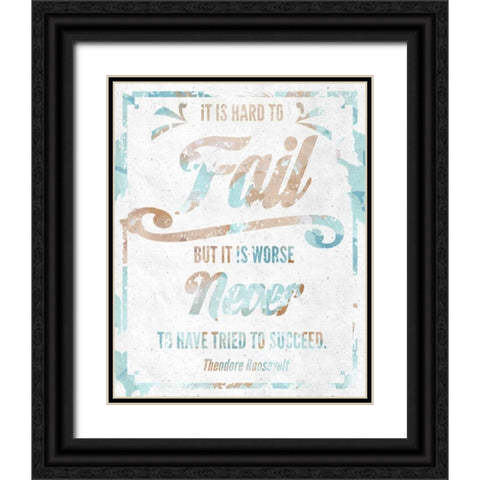 Never Fail I Black Ornate Wood Framed Art Print with Double Matting by SD Graphics Studio