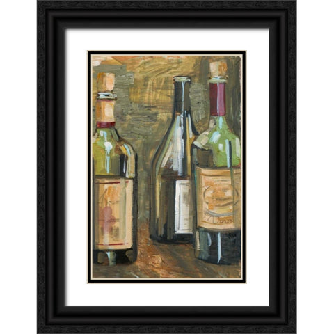 Vino II Black Ornate Wood Framed Art Print with Double Matting by French-Roussia, Heather