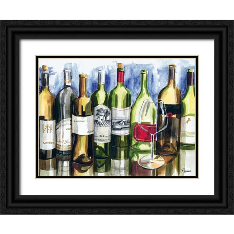 Bottles Reflect I Black Ornate Wood Framed Art Print with Double Matting by French-Roussia, Heather