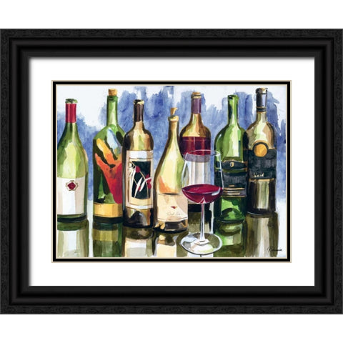 Bottles Reflect II Black Ornate Wood Framed Art Print with Double Matting by French-Roussia, Heather