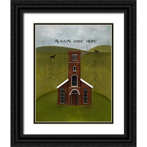 Always Have Hope Black Ornate Wood Framed Art Print with Double Matting by Albert, Beth