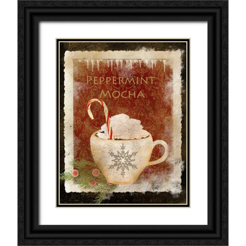 Peppermint Mocha Black Ornate Wood Framed Art Print with Double Matting by Albert, Beth