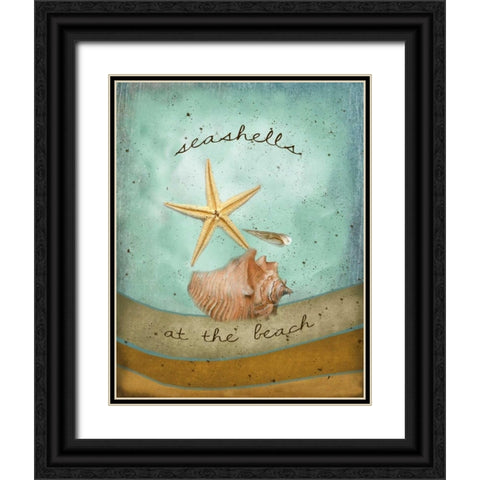 Seashells Black Ornate Wood Framed Art Print with Double Matting by Albert, Beth