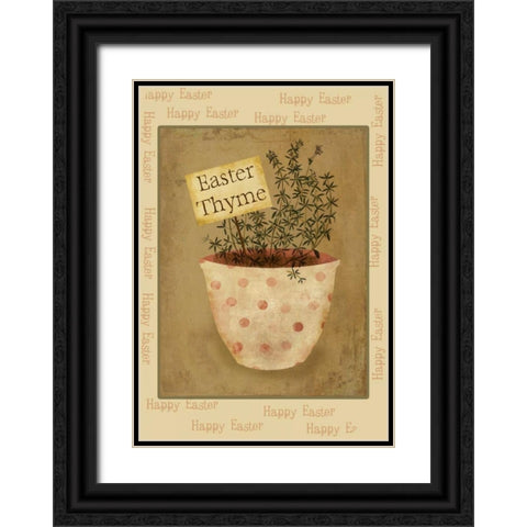 Easter Thyme Black Ornate Wood Framed Art Print with Double Matting by Albert, Beth