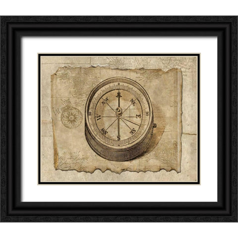 Antique Map II Black Ornate Wood Framed Art Print with Double Matting by Albert, Beth