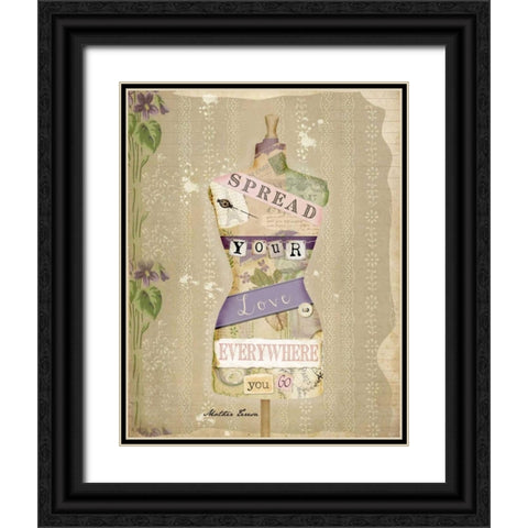Spread Your Love Black Ornate Wood Framed Art Print with Double Matting by Albert, Beth