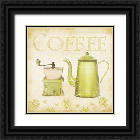 Coffee Retro Black Ornate Wood Framed Art Print with Double Matting by Albert, Beth