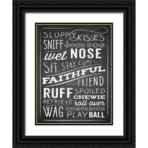 Sloppy Kisses Black Ornate Wood Framed Art Print with Double Matting by Drotz, Dallas