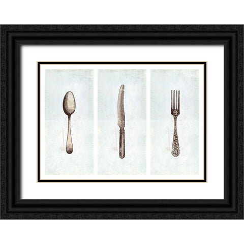 Flatware Black Ornate Wood Framed Art Print with Double Matting by Drotz, Dallas