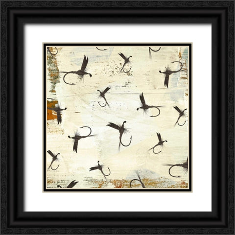 Lure Pattern Black Ornate Wood Framed Art Print with Double Matting by Drotz, Dallas