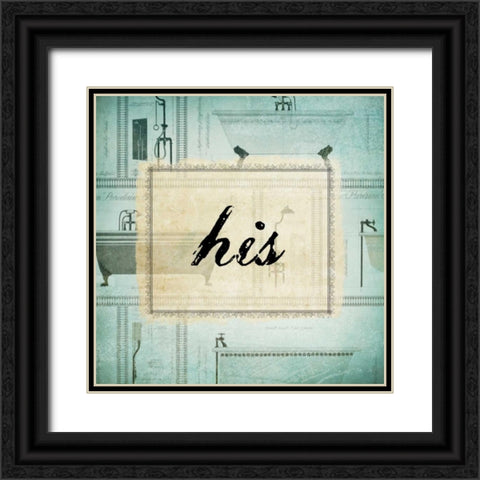 Bath His Black Ornate Wood Framed Art Print with Double Matting by Drotz, Dallas