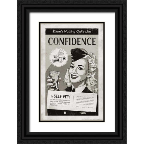 Confidence Black Ornate Wood Framed Art Print with Double Matting by K, Estera