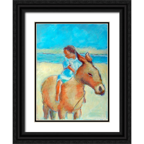 Burroboy Black Ornate Wood Framed Art Print with Double Matting by Hoffman, Kate