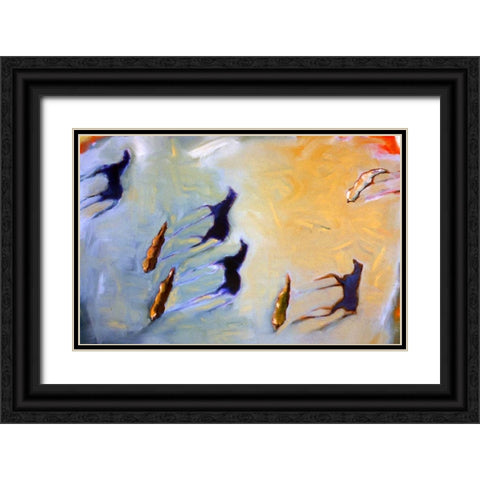 Long Shadows Black Ornate Wood Framed Art Print with Double Matting by Hoffman, Kate