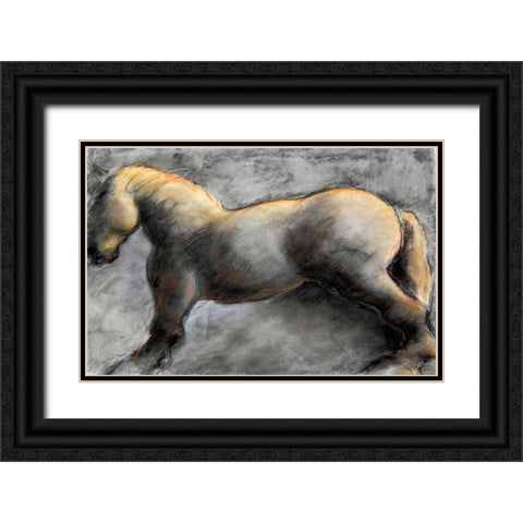 Dark Horse 2 Black Ornate Wood Framed Art Print with Double Matting by Hoffman, Kate