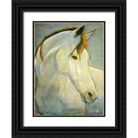 White Black Ornate Wood Framed Art Print with Double Matting by Hoffman, Kate