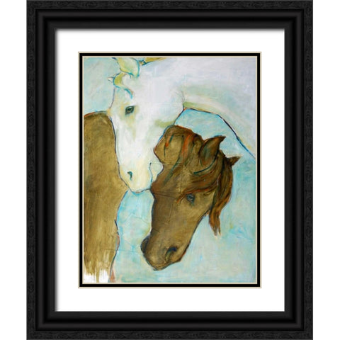 Amigos Black Ornate Wood Framed Art Print with Double Matting by Hoffman, Kate