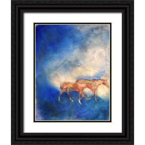 Walking Off Black Ornate Wood Framed Art Print with Double Matting by Hoffman, Kate